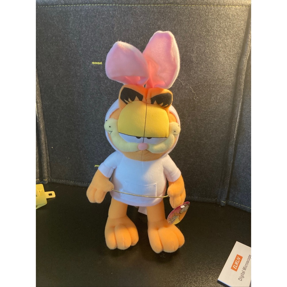 Vtg Garfield Easter Bunny Plush Russell Stover‎ Promo Chocolate Is My Life 13"